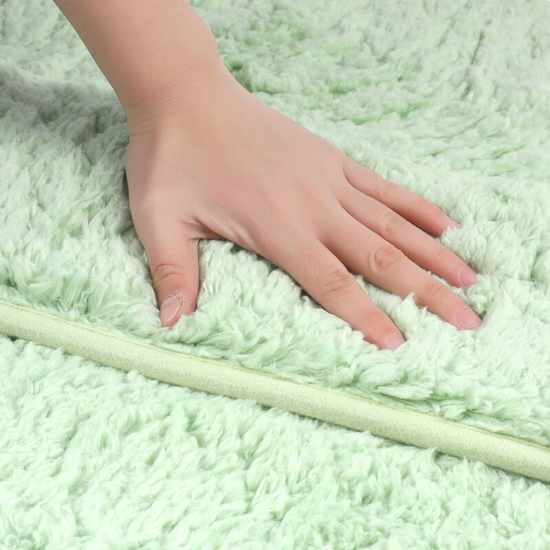 Plush Shaggy Bathroom Rugs Mat, Extra Soft and Absorbent Bath Rugs, Non-Slip Bath Carpet, Machine Wash