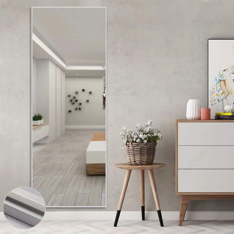 Dovelina Modern Full Length Floor Mirror - Freestanding Vanity Mirror for Bathroom or Living Space