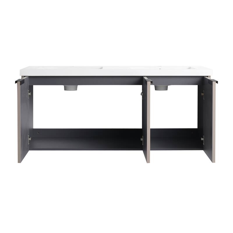 Beingnext 36"/48" Bathroom Vanity with Sink, Floating Bathroom Vanity with Soft Close Door