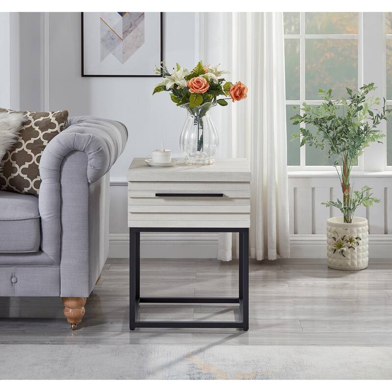 Contemporary Storage End table For Living Room