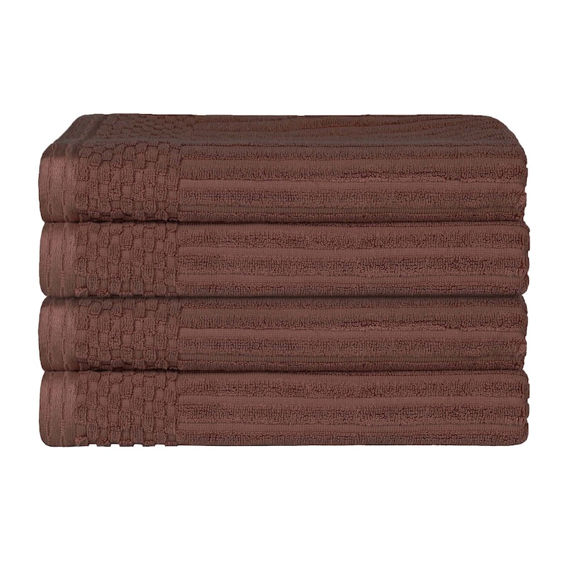 Superior Soho Ribbed Cotton Bath Towel Set of 4