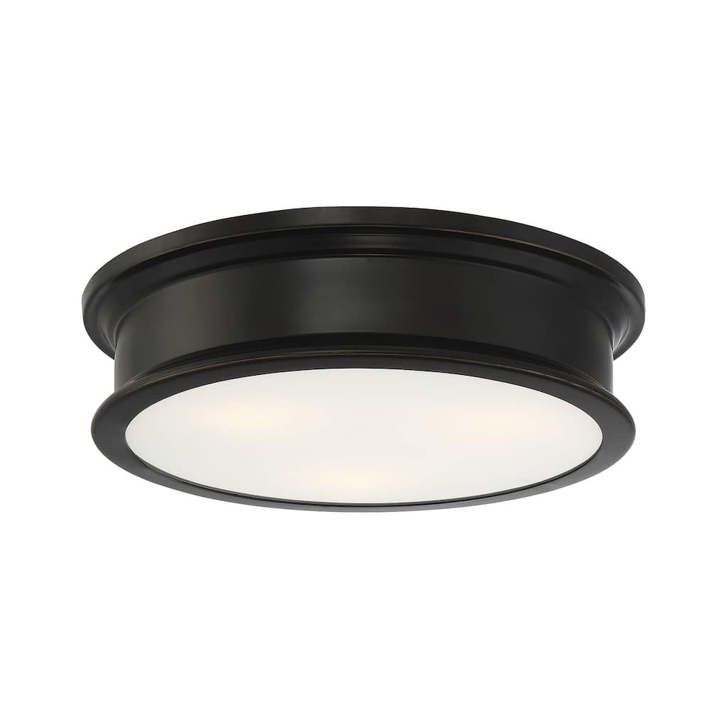 Savoy House Watkins Flush Mounted Ceiling Light in Classic Bronze