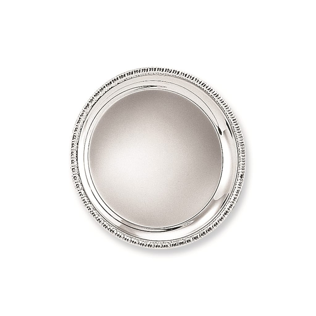 Curata Silver-Plated 10 Inch Round Fancy Edge Tray