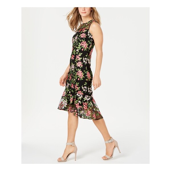 calvin klein black sleeveless sheath dress