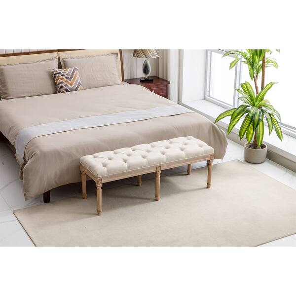 Velvet Upholstered Tufted Accent Bench for Bedroom Bed Bath & Beyond