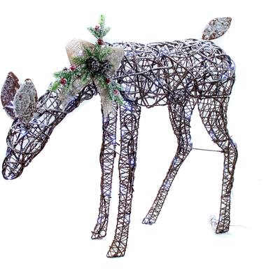 Christmas 3 ft. Frosted Feeding Doe