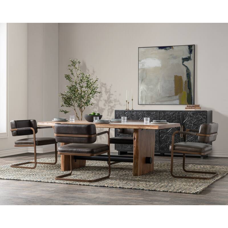 Classic Home Brinton Acacia Wood Dining Table - Acorn Brown