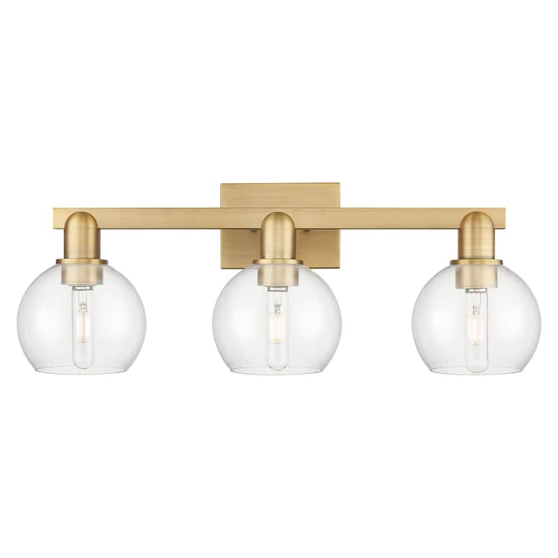 Innovations Lighting 716-3W-10-25 Athens Vanity Athens 3 Light 25" - Brushed Brass / Clear