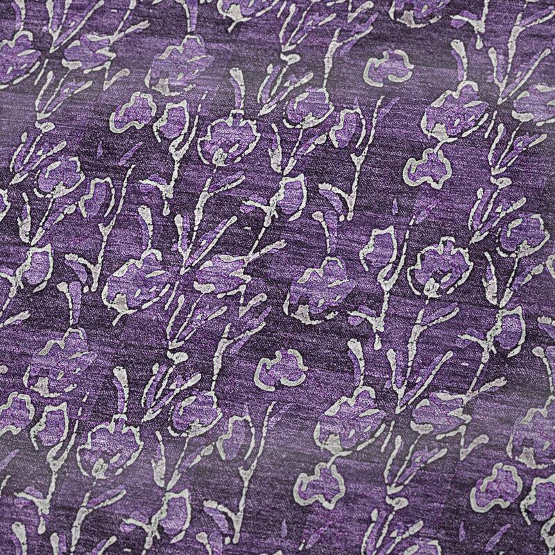 Premium Machine Washable Modern Floral Sherpa Throw Blanket