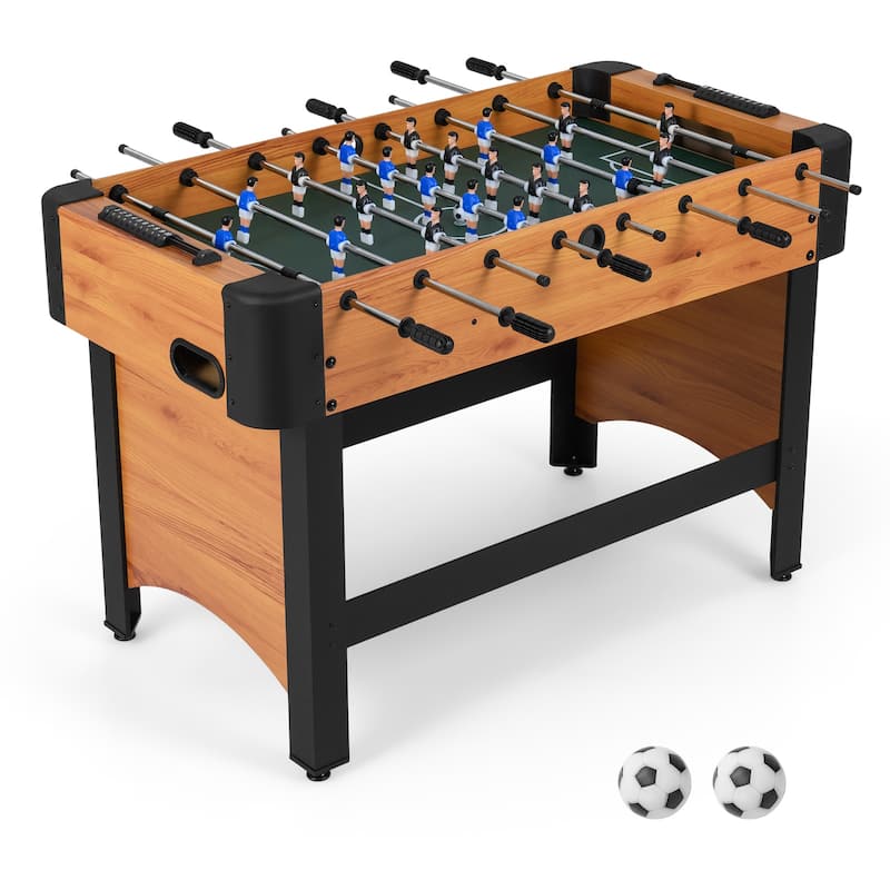 Gymax 47'' Competition Full Size Soccer Game Table w/22 Players 2 - Brown