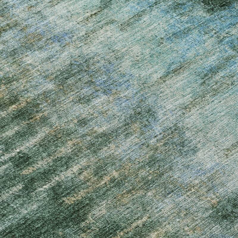 Machine Washable Indoor/ Outdoor Contemporary Ombre Chantille Rug