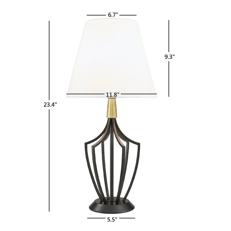 Paula Matte Black Finish Modern Table Lamp by iNSPIRE Q Modern