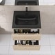 preview thumbnail 35 of 57, Floating Bathroom Vanity in Evita Oak with Integrated Quartz Sand Top