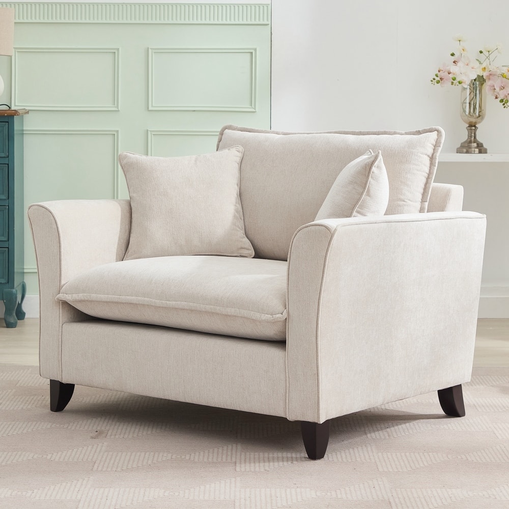 Oversized Armchair, Comfy Chair and a Half Single Sofa with Pillow for Living Room Bedroom