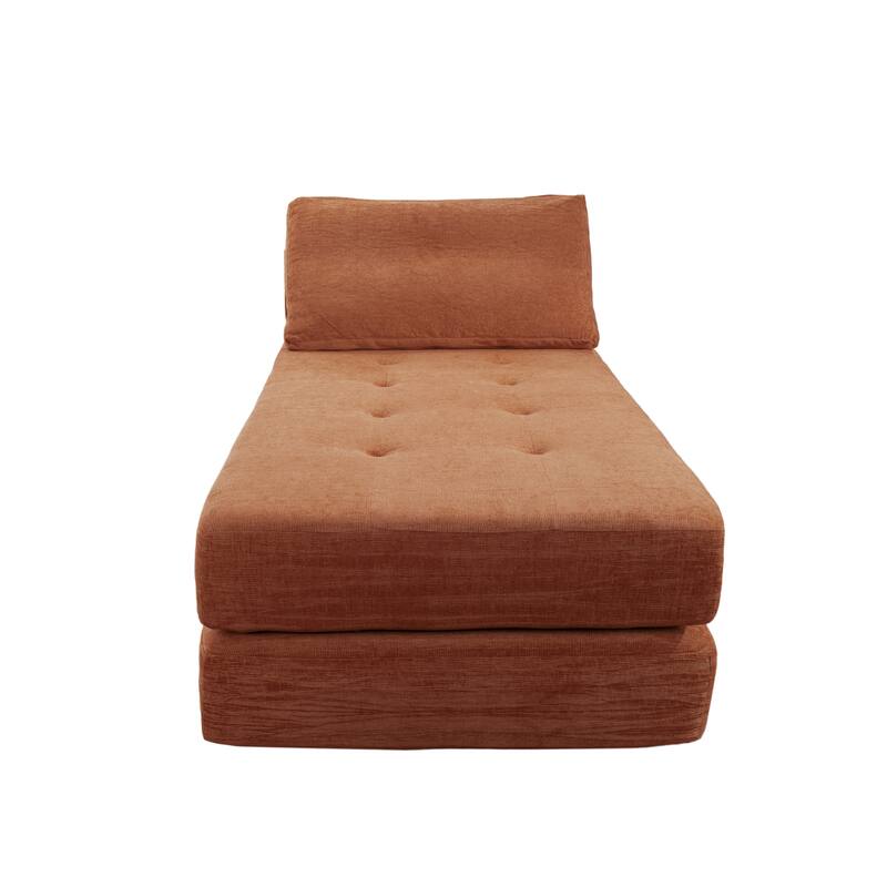 Art Leon Tufted Convertible Queen Size Chaise Lounge