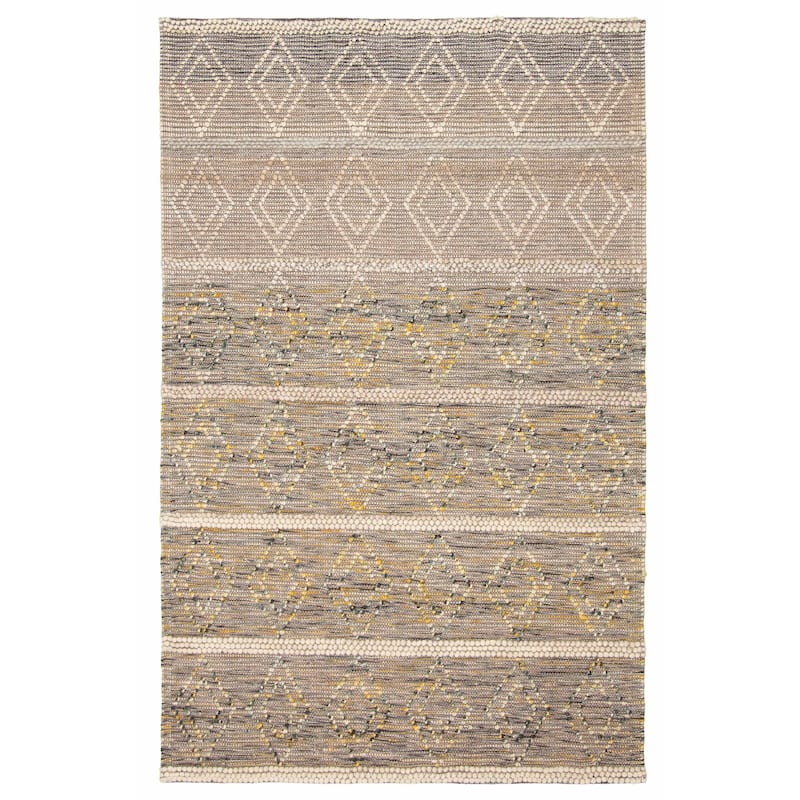 ECARPETGALLERY Braid weave Sienna Tan Wool Rug - 5'0 x 7'10 - Tan - 5'0 x 7'10