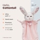 preview thumbnail 2 of 4, Bearington Baby Wee Cottontail 8" x 7" Small Pink Bunny Baby Blanket