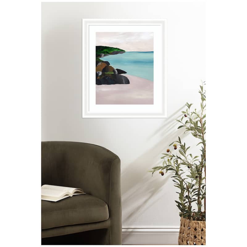 Kate and Laurel Framed Art Seascape by Nikita Jariwala