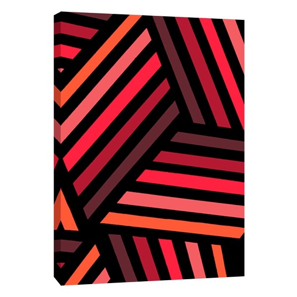 PTM Images 9-108742 PTM Canvas Collection 10" x 8" - "Monochrome Patterns 4 in Red" Giclee Abstract Art Print on Canvas