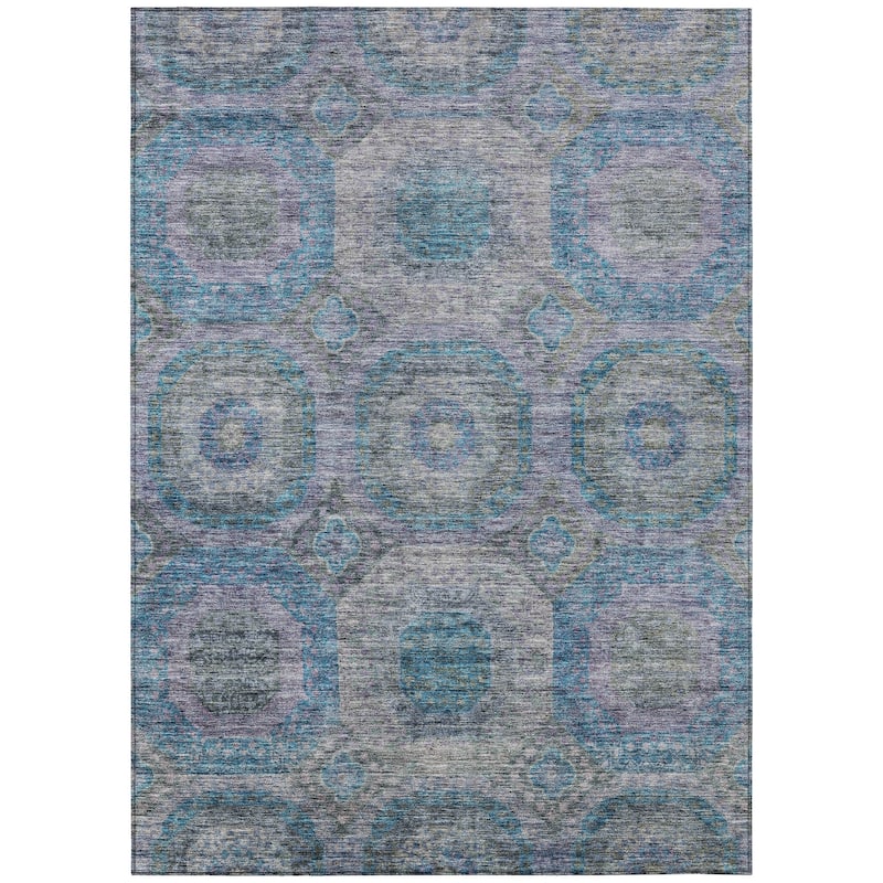 Machine Washable Indoor/ Outdoor Vintage Traditional Chantille Rug