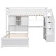 preview thumbnail 6 of 11, Twin over Twin Loft Bed with Built-in Desk and Staircase