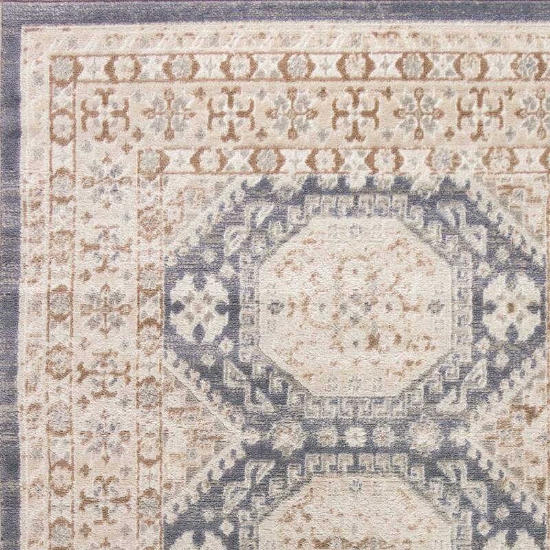 Fijoc Distressed Geometric Area Rug By HomeRoots - 4' x 6'