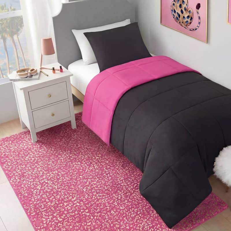 Juicy Couture Metallic Leopard Plush Rugs