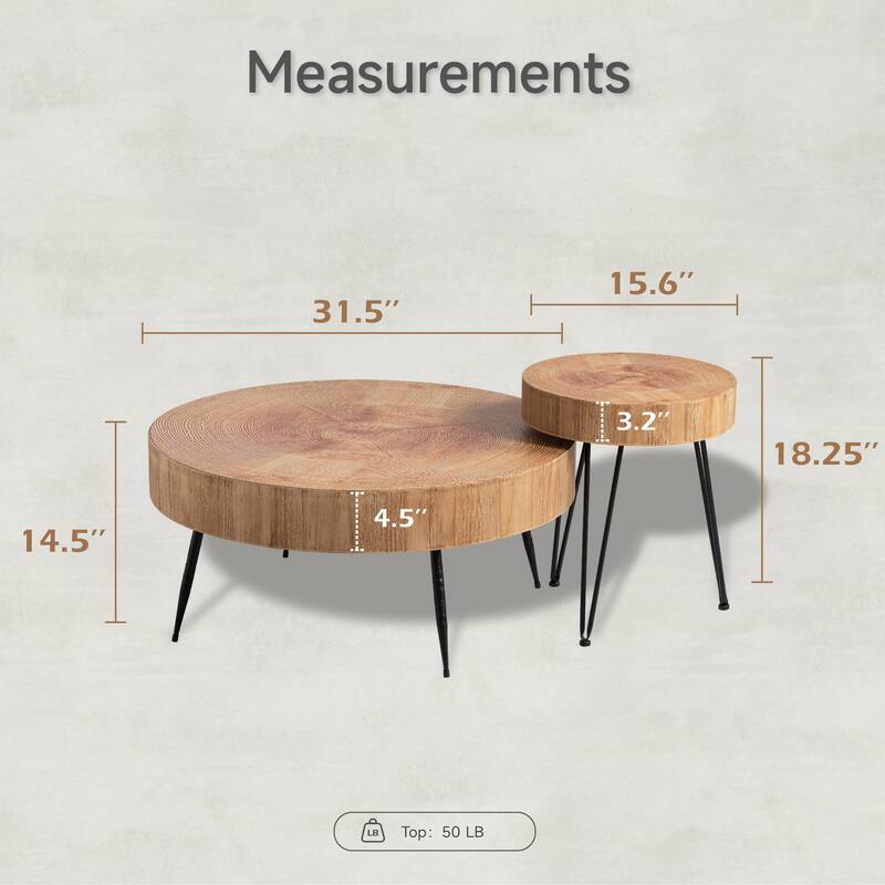 COZAYH 2-Piece Coffee Table Set