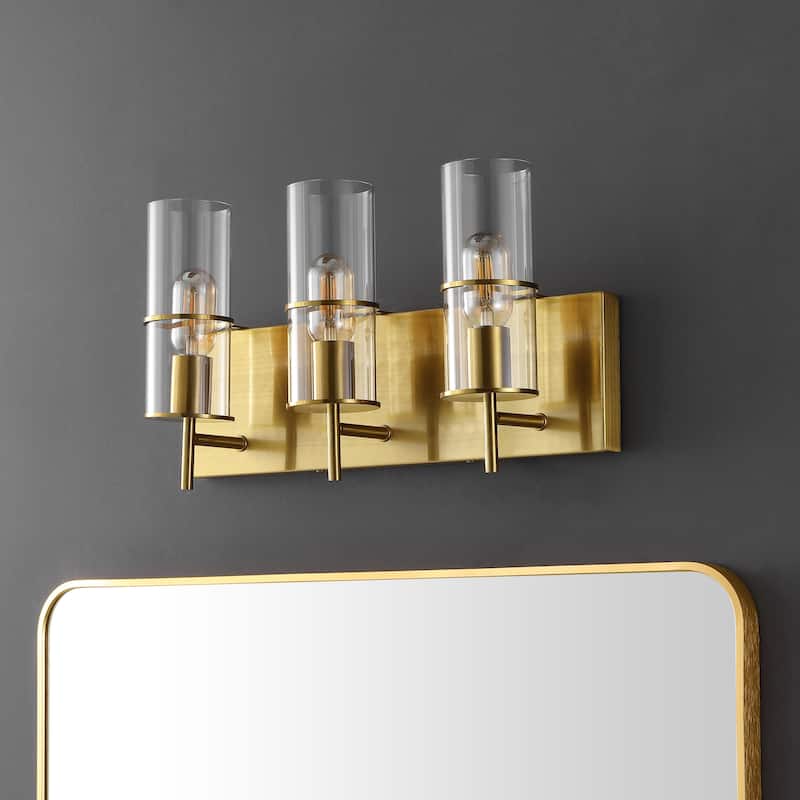 SAFAVIEH Lighting Pertef 19" Traditional Wall Sconce (3-Bulb) - 6" W x 11" D x 19" H - 6Wx19Dx11H