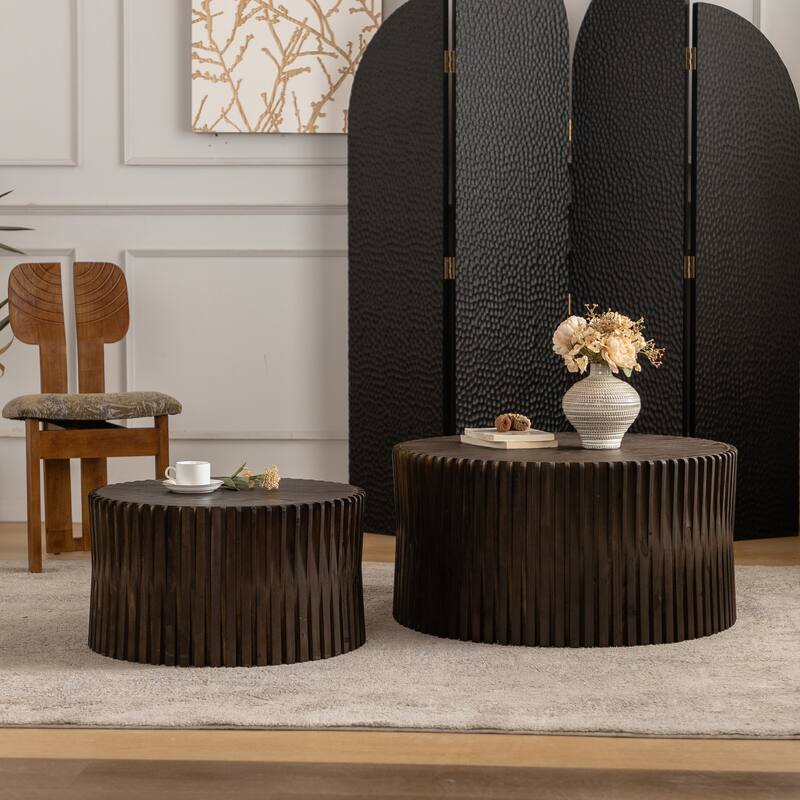 Vintage Style Nesting Coffee Table Set of 2