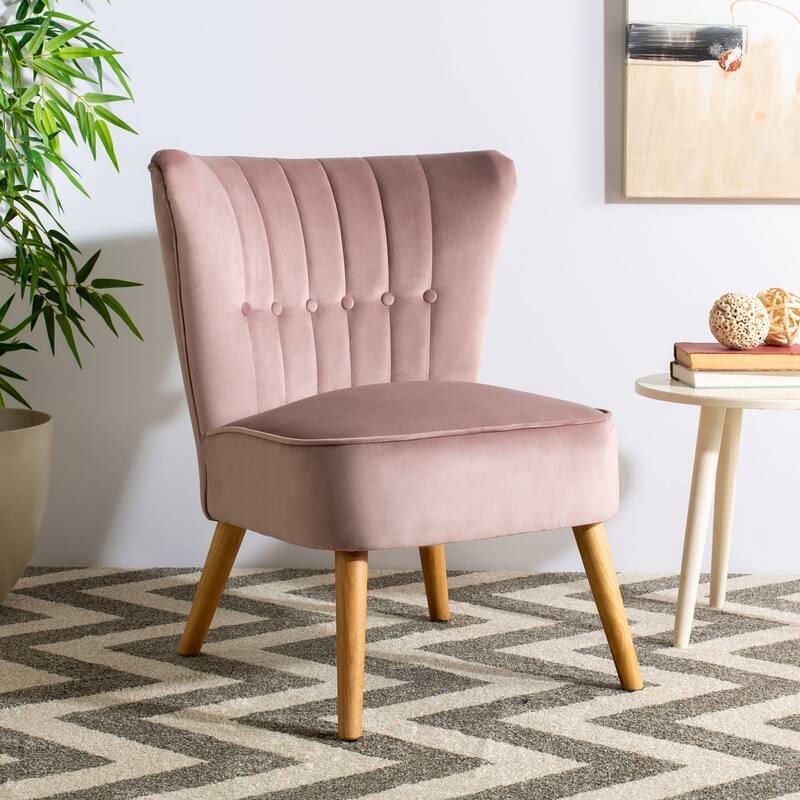SAFAVIEH Adela Mid-Century Accent Chair - 25.6" x 27.2" x 31.1" - 26Wx27Dx31H