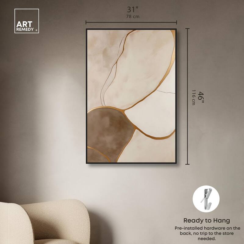 Taupe Terrain I Canvas by Art Remedy
