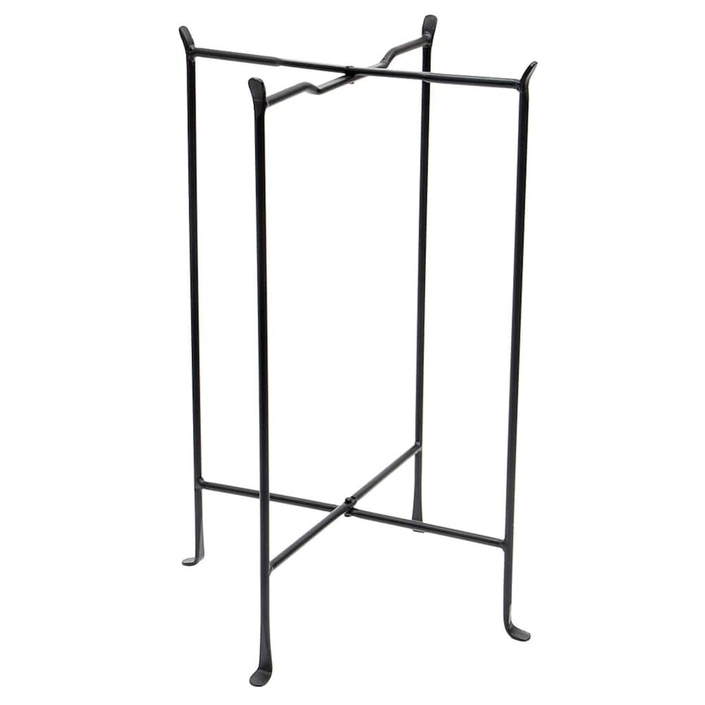Achla Designs Multi Purpose Large Folding Floor Stand, 22 Inch Diameter, Black Powder Coat Finish