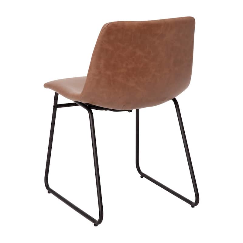 18 Inch Indoor Dining Table Chairs, LeatherSoft Upholstery-Set of 2