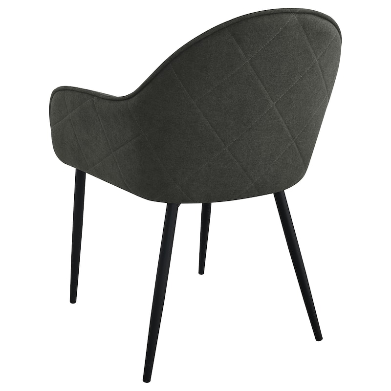 Emma Fabric Upholstered Dining Arm Chair (Set of 2)