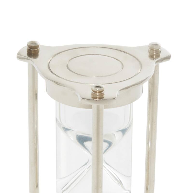 Brown or Silver Aluminum Metal Hourglass Timer with Water Tube