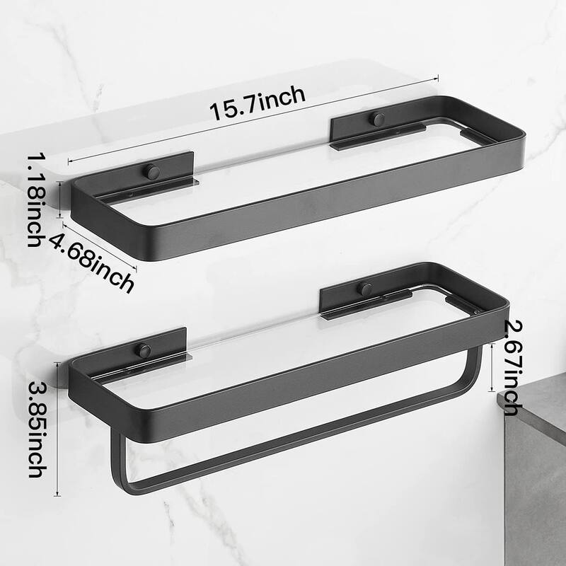Wall Mounted Glass Shelves - 15.7 in * 4.68 in * 3.85 in