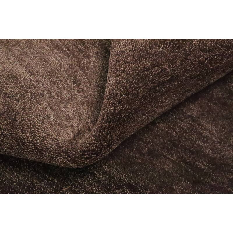 Hand Knotted Oriental 100% Wool Carpet Modern Modern Brown Gabbeh Area Rug - 7' 11'' X 5' 7''