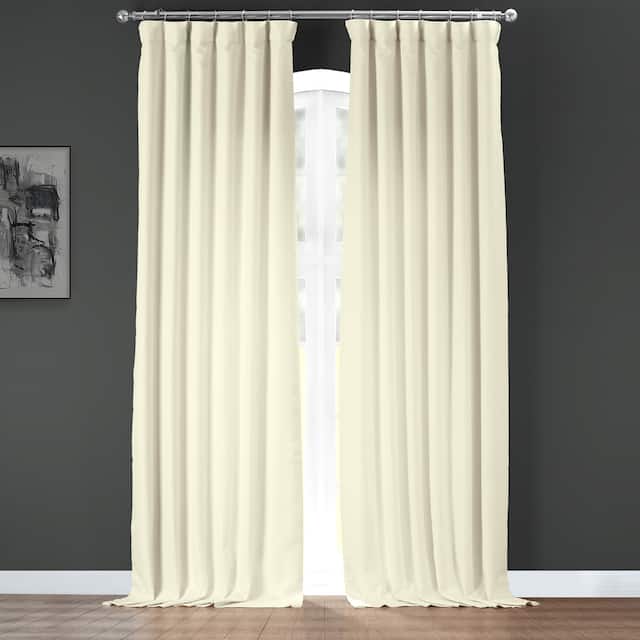 Exclusive Fabrics Italian Faux Linen Curtain (1 Panel)