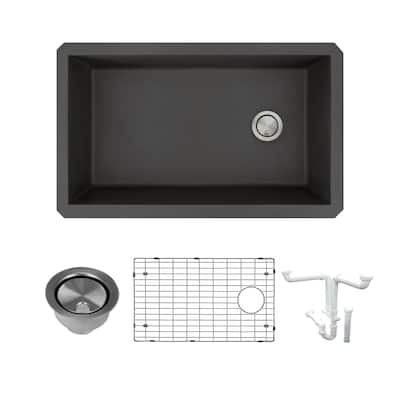 Transolid K-RUSS3118 Radius 31-3/4" Undermount Single Basin Granite