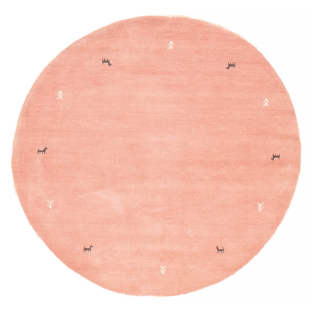 Kashkuli Gabbeh Pink Rug 3'11" x 3'11" - 3'11 x 3'11
