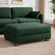 preview thumbnail 11 of 94, Modern Oversized striped Corduroy Ottoman 17.6" H - Hunter Green-Footstool