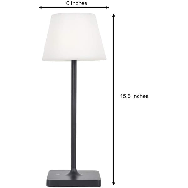 Battery Powered Cordless Rechargeable LED Table Lamp 16 x 6
