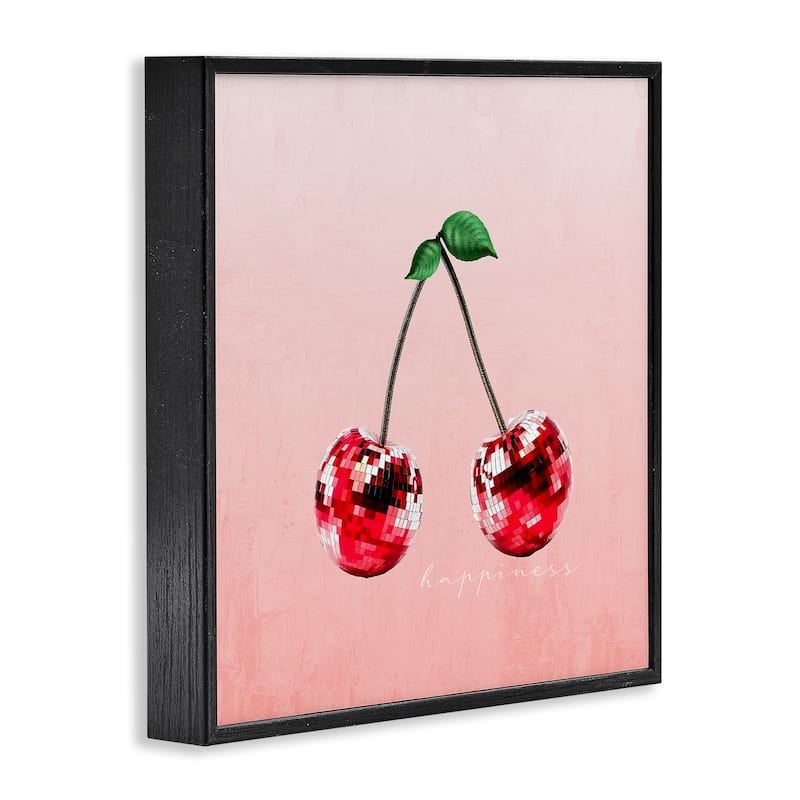 Stupell Happiness Disco Cherries Framed Giclee Art Design By Kim Allen