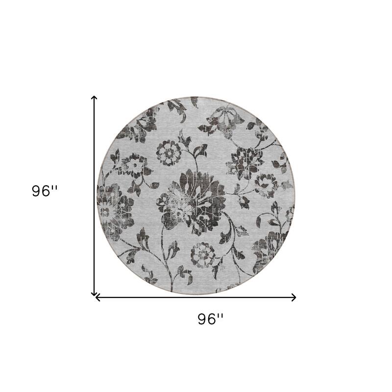 HomeRoots Floral Transitional Rectangle Outdoor Rug