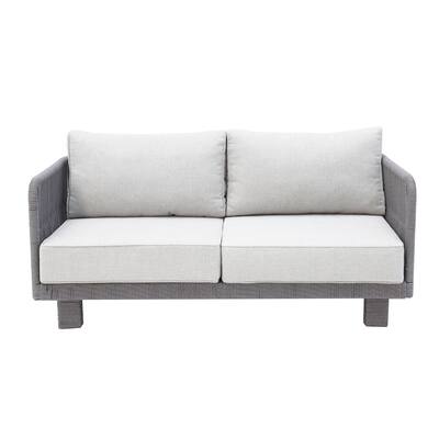 Cancun Loveseat with Silver Cushion