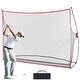 preview thumbnail 1 of 17, VEVOR Golf Practice Hitting Net Portable Home Golf Aid Net with Solid Fiberglass Frame and Carry Bag 10.8x7ft - no Target