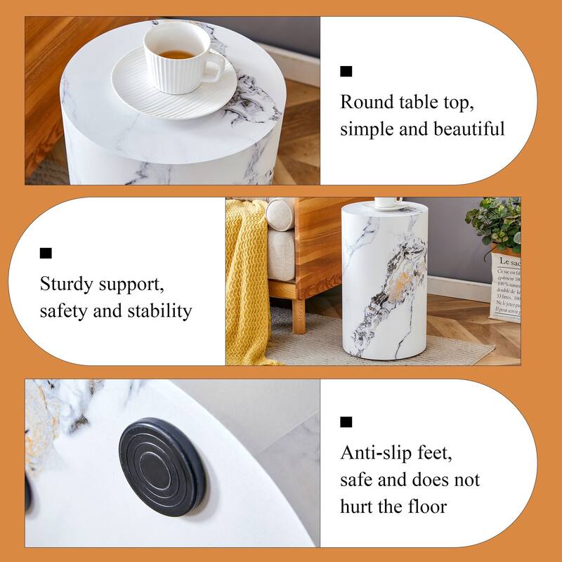 Small round dining table with anti-slip feet for dining or office use