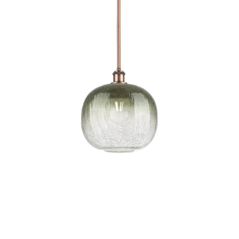 Innovations Lighting 516-1S-12-11 Brookhaven Sphere Pendant Brookhaven - Antique Copper / Slate