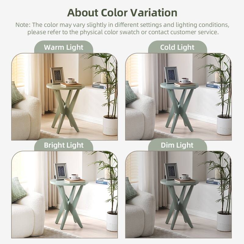 Round Solid Wood Coffee Table